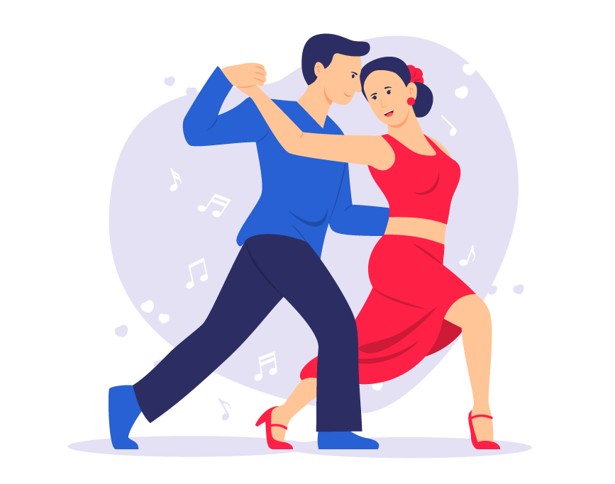 Couple dance together