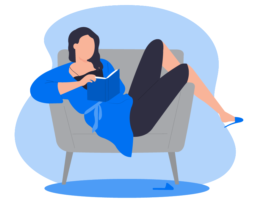 Download Woman reading SVG Illustration - Free & Premium in PNG, SVG