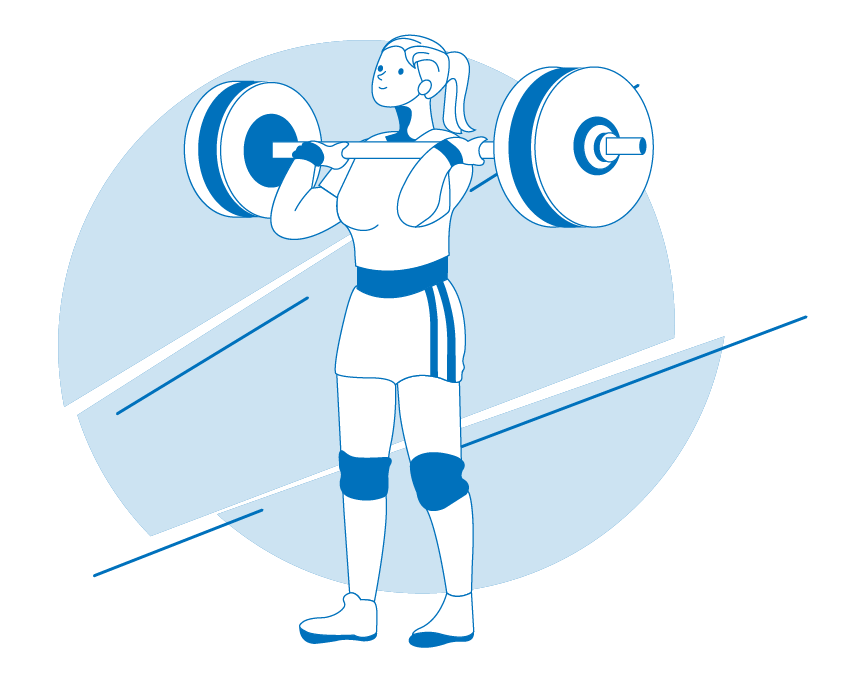 Female weightlifter doing weightlifting