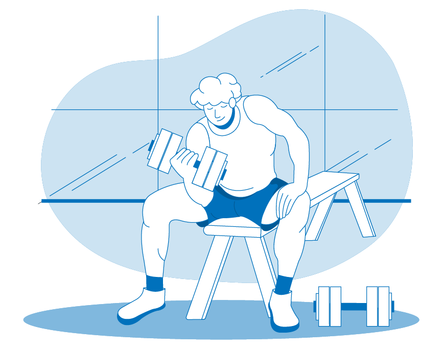 Man Workout in Gym