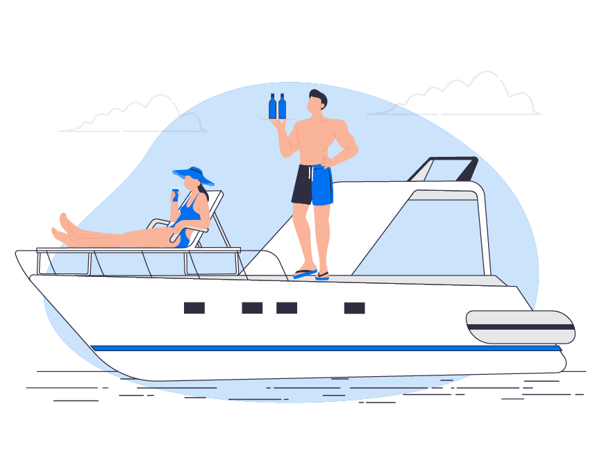 Boat Party Delightful Illustrations